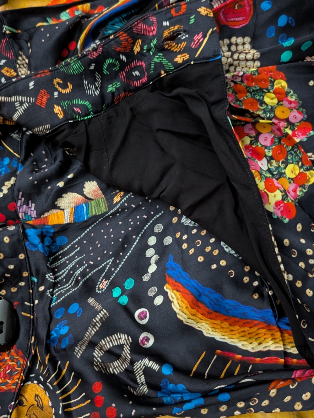 Farm Rio Wide-Leg Pants Borogodo Print - Picture 4 of 7